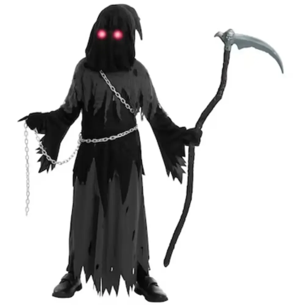 NIP Spooktacular Creations Kids Grim Reaper Costume - Size Medium (8-10 Yrs) New
